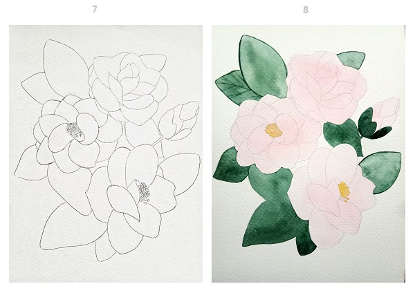 Easy drawing for beginners - How to draw camellias - Image 2